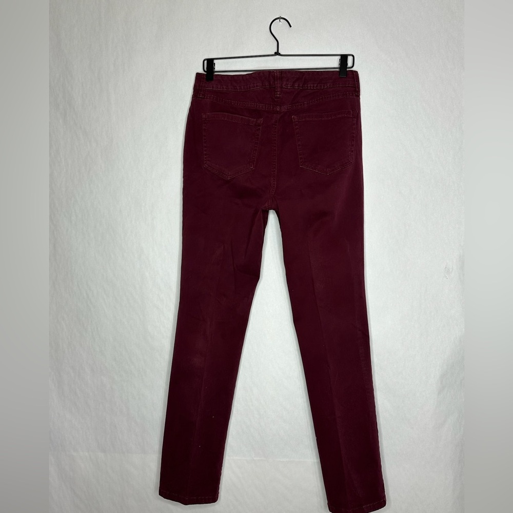 Charter Club Lexington Straight Cranberry Jeans Size 12 Coastal Preppy - Picture 10 of 12